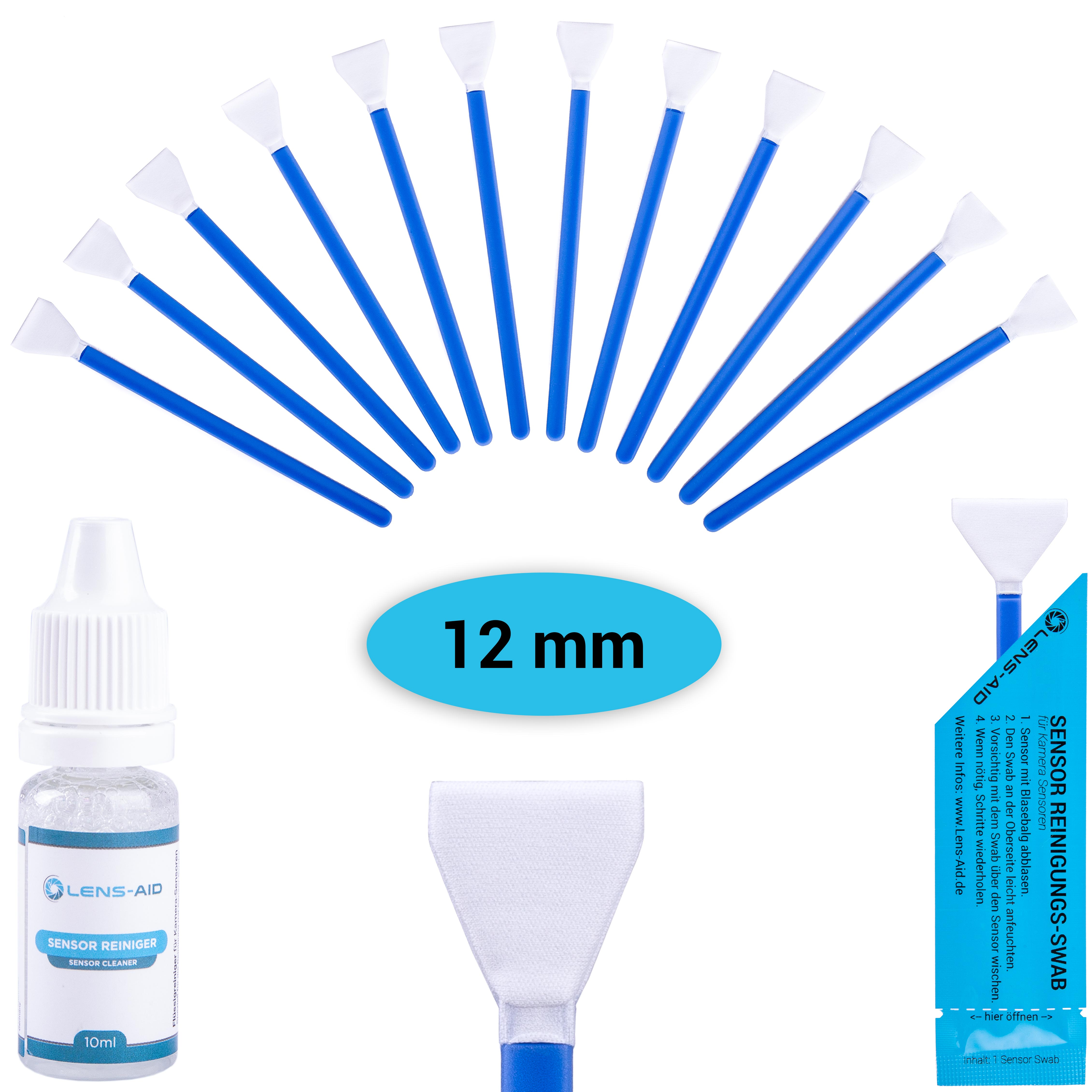 LENS-AID Sensor Blau/Weiß Reinigungsset, Reiniger, Sensor