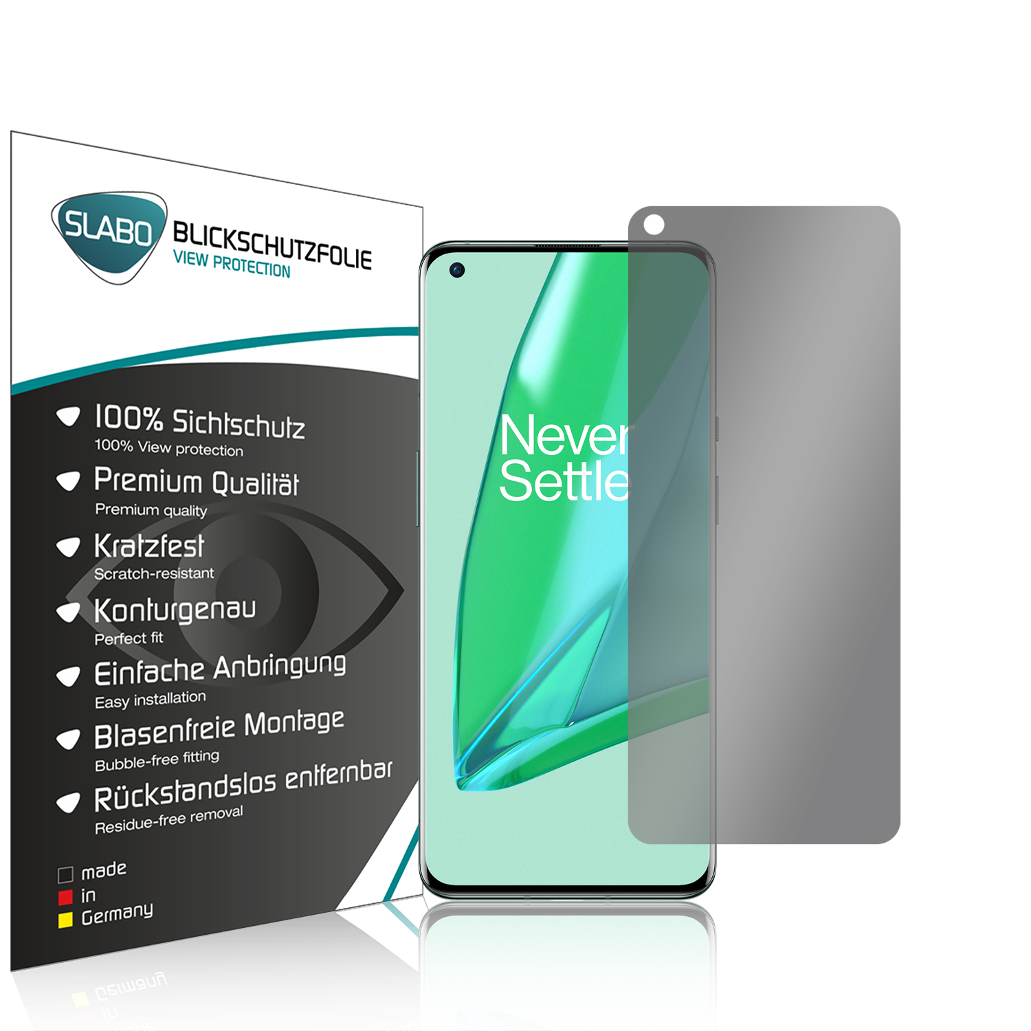 SLABO Blickschutzfolie 360° Sichtschutz 4-Way OnePlus Pro) Displayschutz(für 9