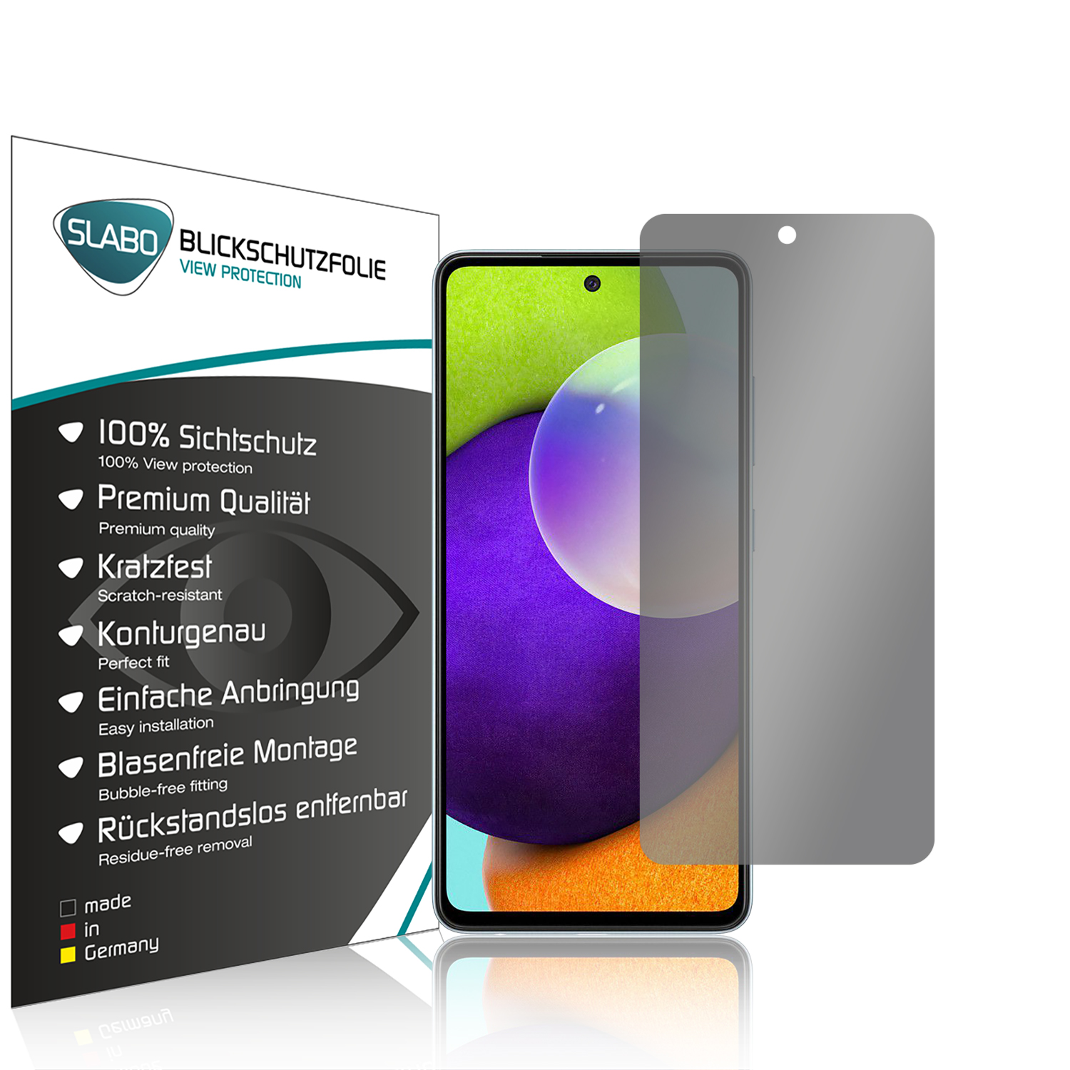 SLABO Blickschutzfolie 360° Galaxy | 5G) Sichtschutz A52s Samsung Displayschutz(für Galaxy | 5G) 4-Way A52 (4G