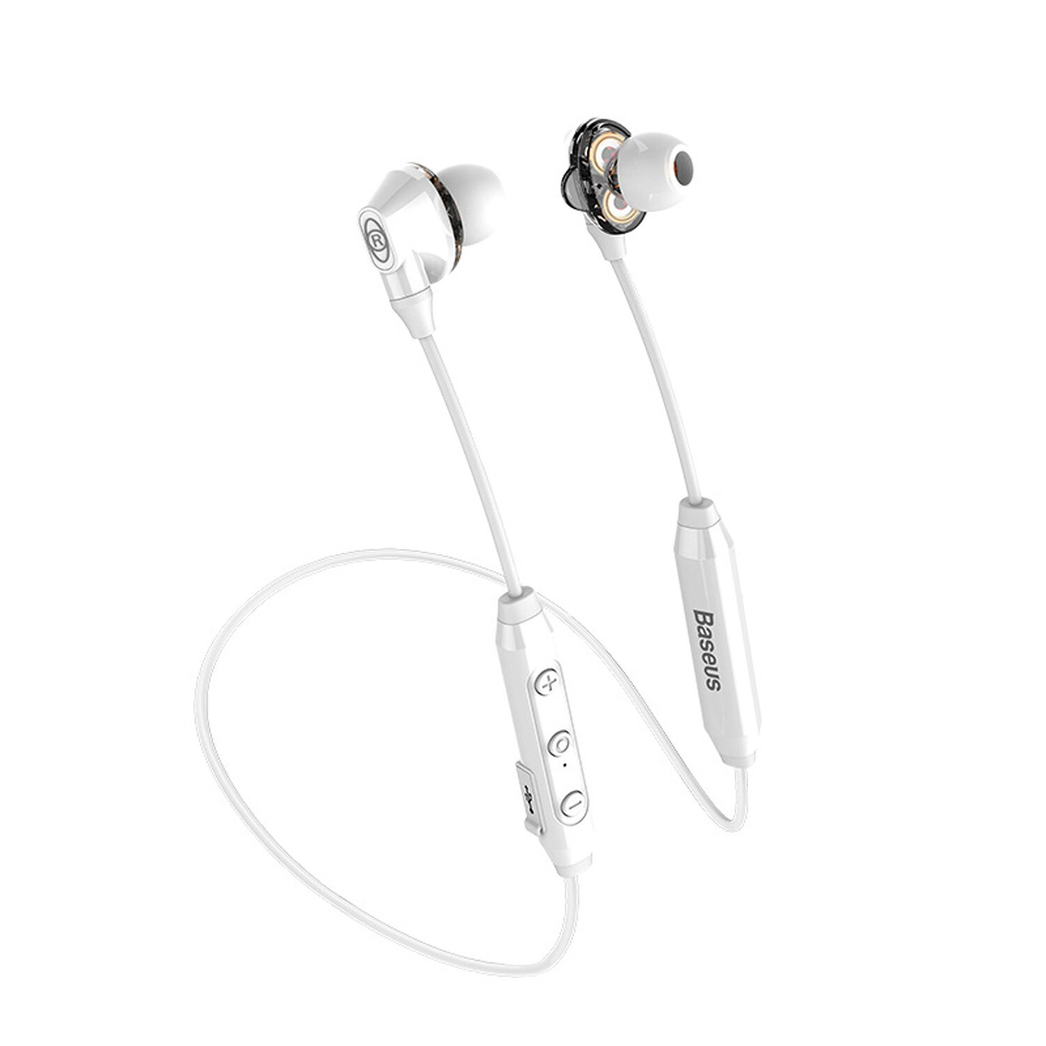 Kopfhörer Earphone, Bluetooth Weiß BASEUS In-ear Encok S10