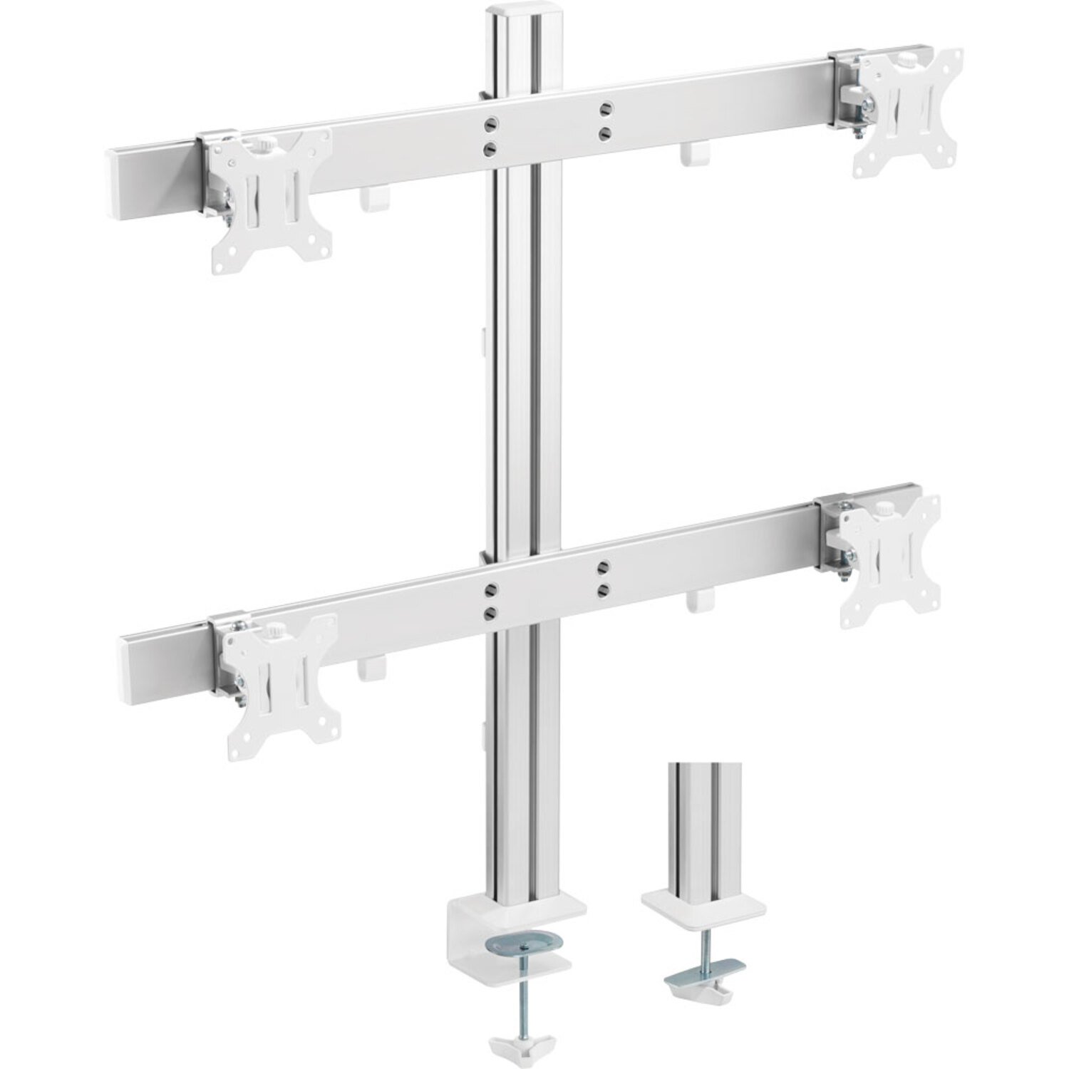 INLINE InLine® Aluminium Monitor-Tischhalterung Aluminium bis 8kg 32, 4 für Slatwall-System, Monitore