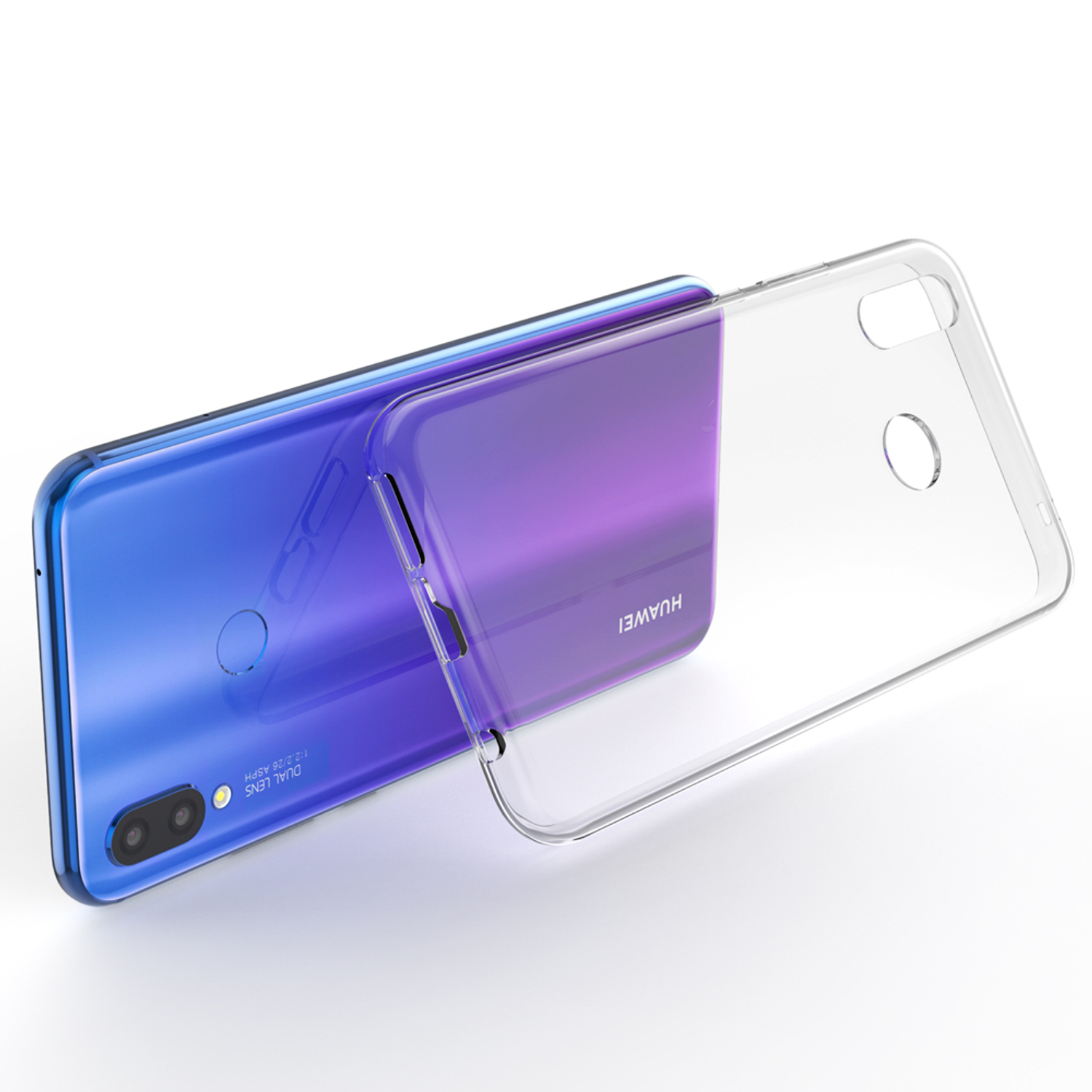 P NALIA (2018), Silikon Transparente Hülle, Transparent Backcover, Plus Smart Huawei, Klar