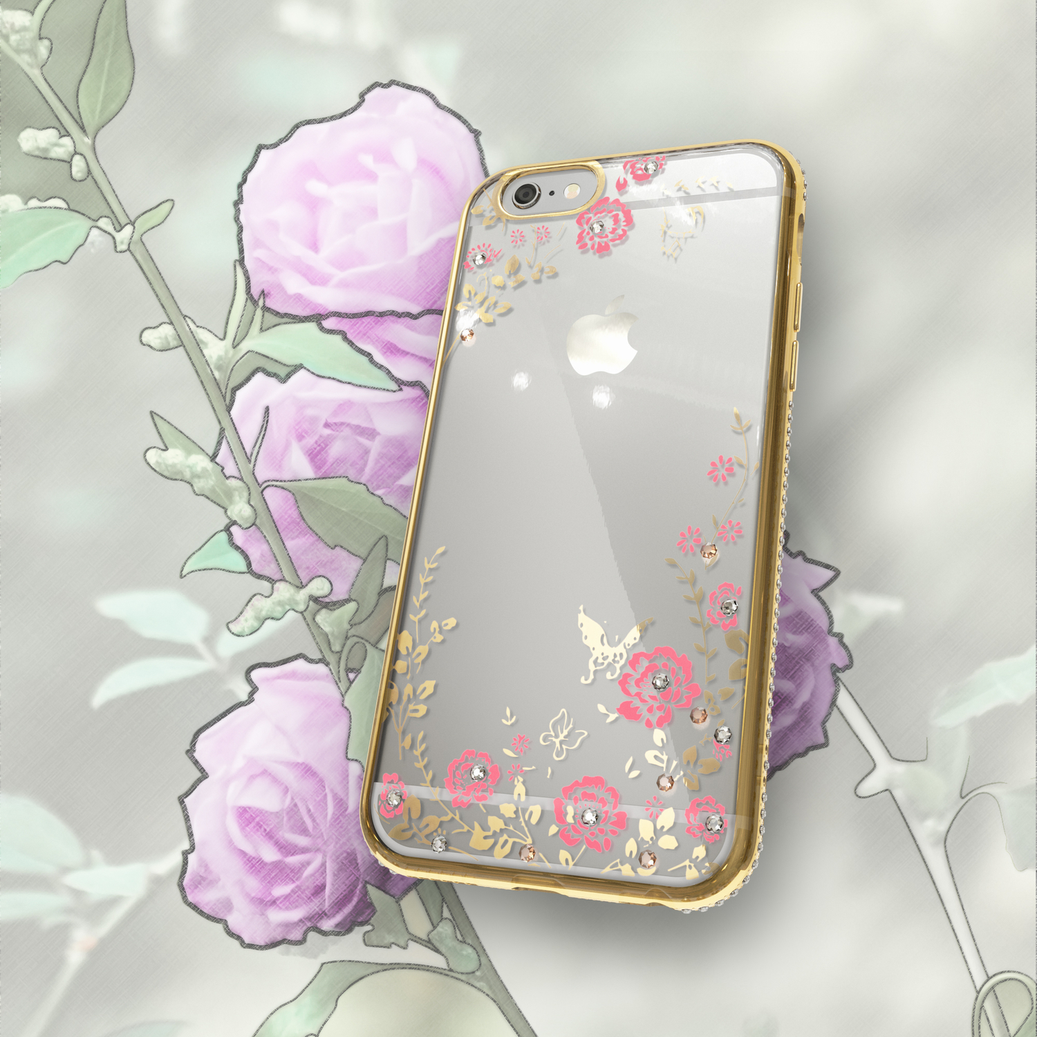 NALIA Backcover, Gold iPhone iPhone Apple, 6 Hülle, 6s,