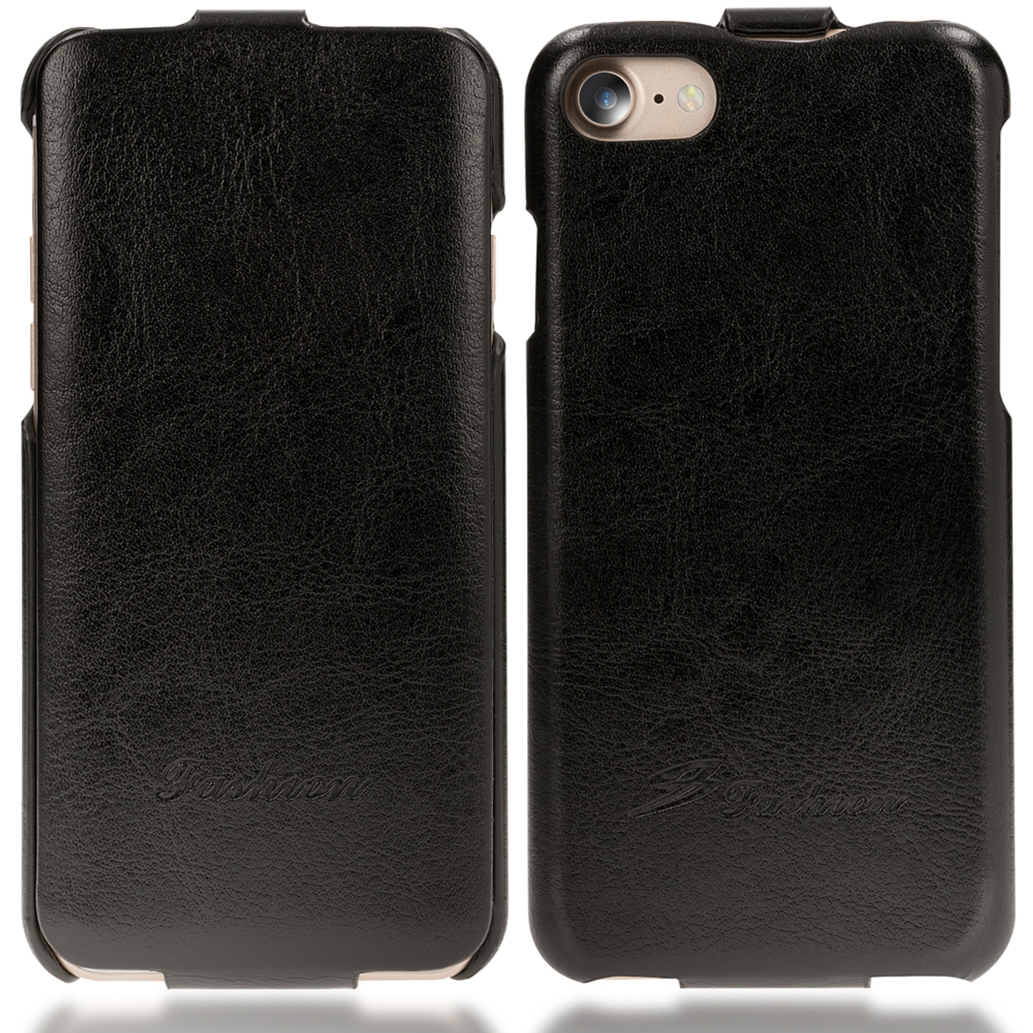NALIA Schwarz Cover, iPhone Flip SE Verschluss, Apple, Klapphülle iPhone 7 (2020), iPhone 8 Case mit Flip
