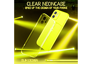 NALIA Klar Transparente Neon Silikon Hülle, Backcover, Apple, iPhone 12 Mini, Gelb