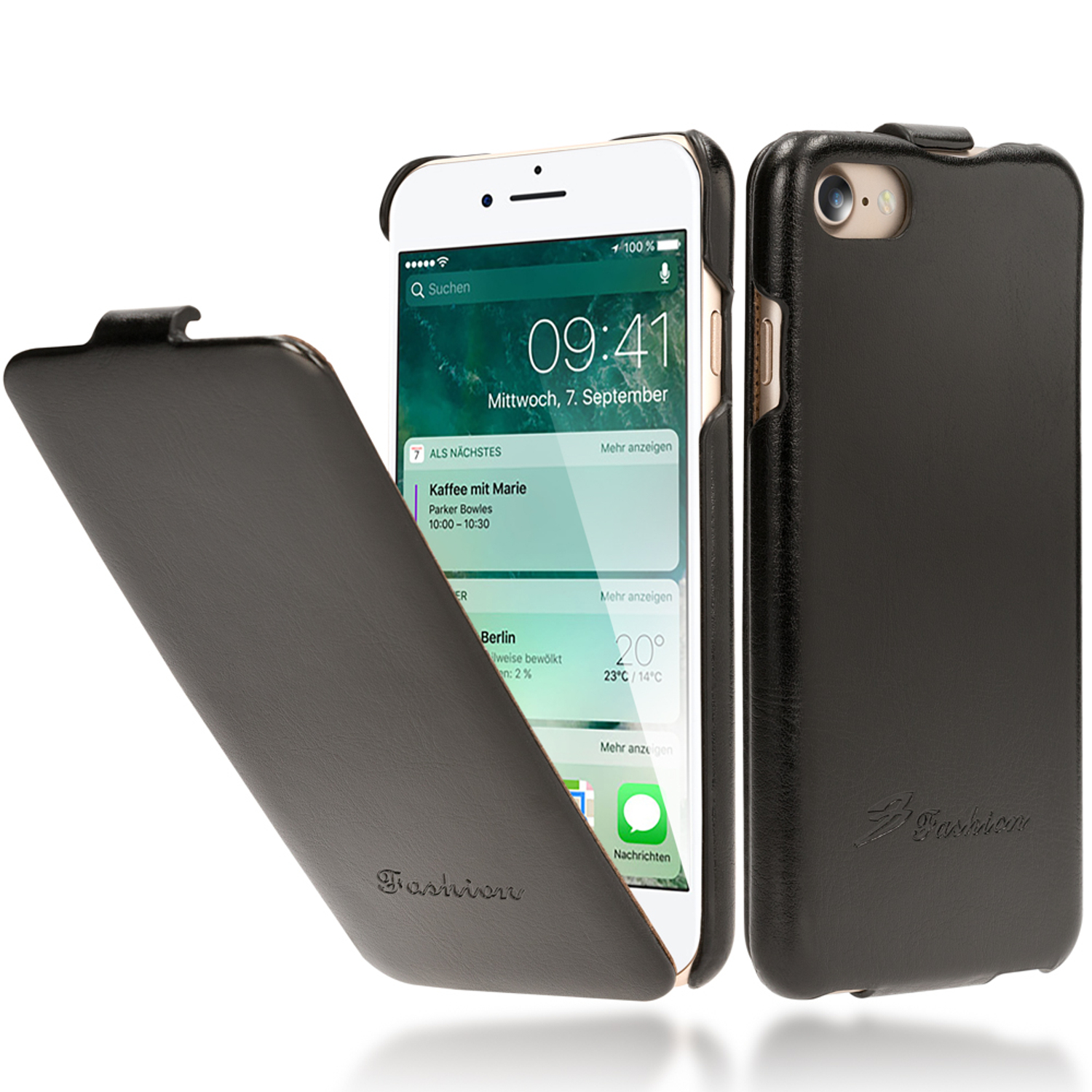 Verschluss, (2020), Flip Cover, Case SE mit iPhone iPhone Klapphülle 8 NALIA Schwarz iPhone 7 Apple, Flip