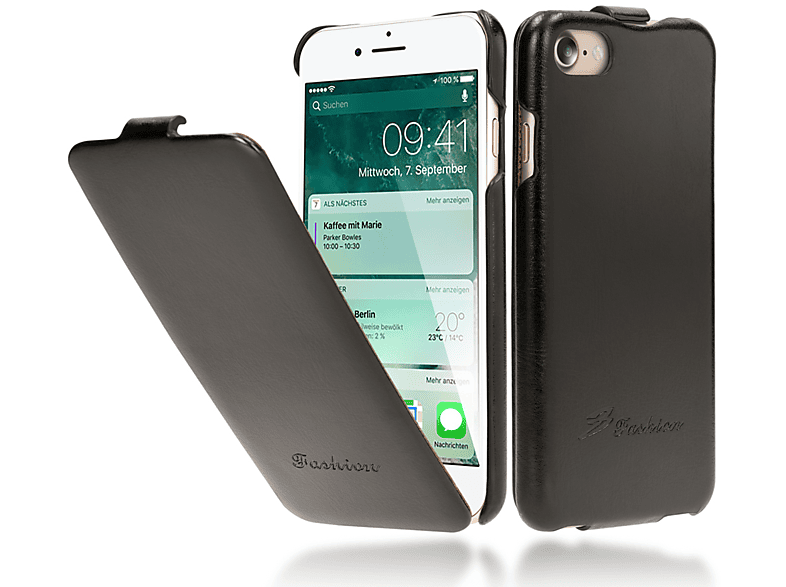 NALIA Flip Case Klapphülle mit Verschluss, Flip Cover, Apple, iPhone 7 iPhone 8 iPhone SE (2020), Schwarz