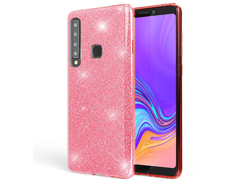 Samsung, Hülle, Pink (2018), Glitzer NALIA Galaxy A9 Backcover,