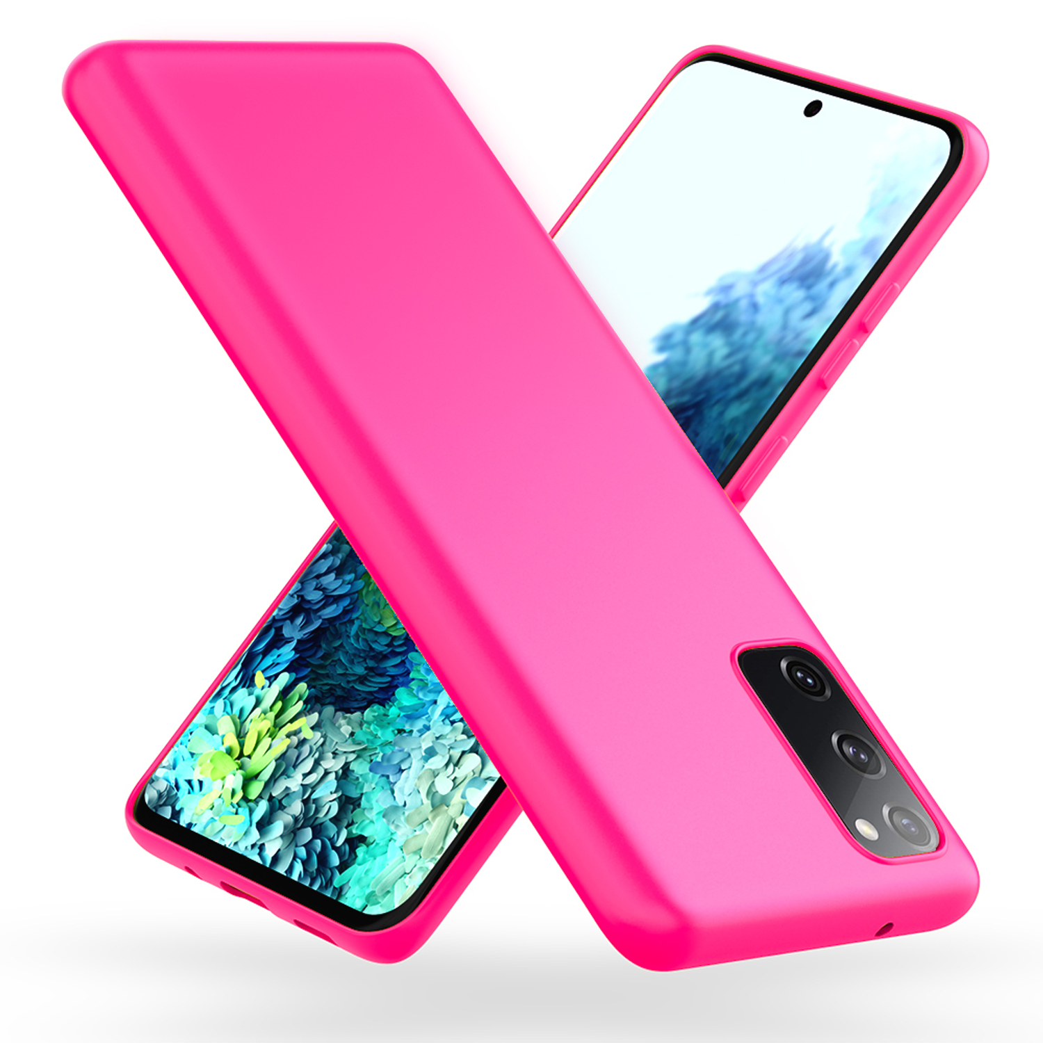 Silikon Samsung, FE, S20 Neon Pink Hülle, NALIA Galaxy Backcover,