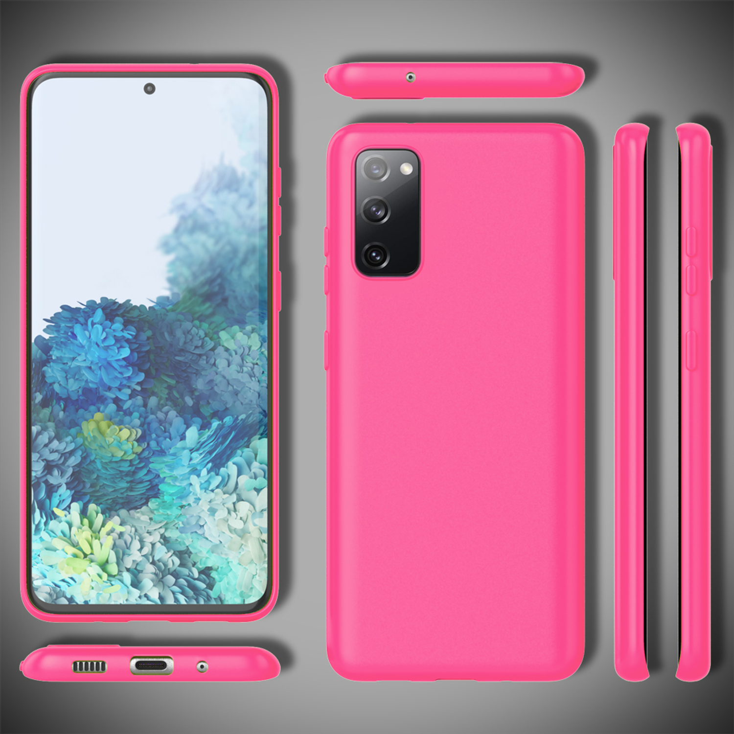 NALIA Neon Backcover, Galaxy Pink Hülle, FE, S20 Silikon Samsung