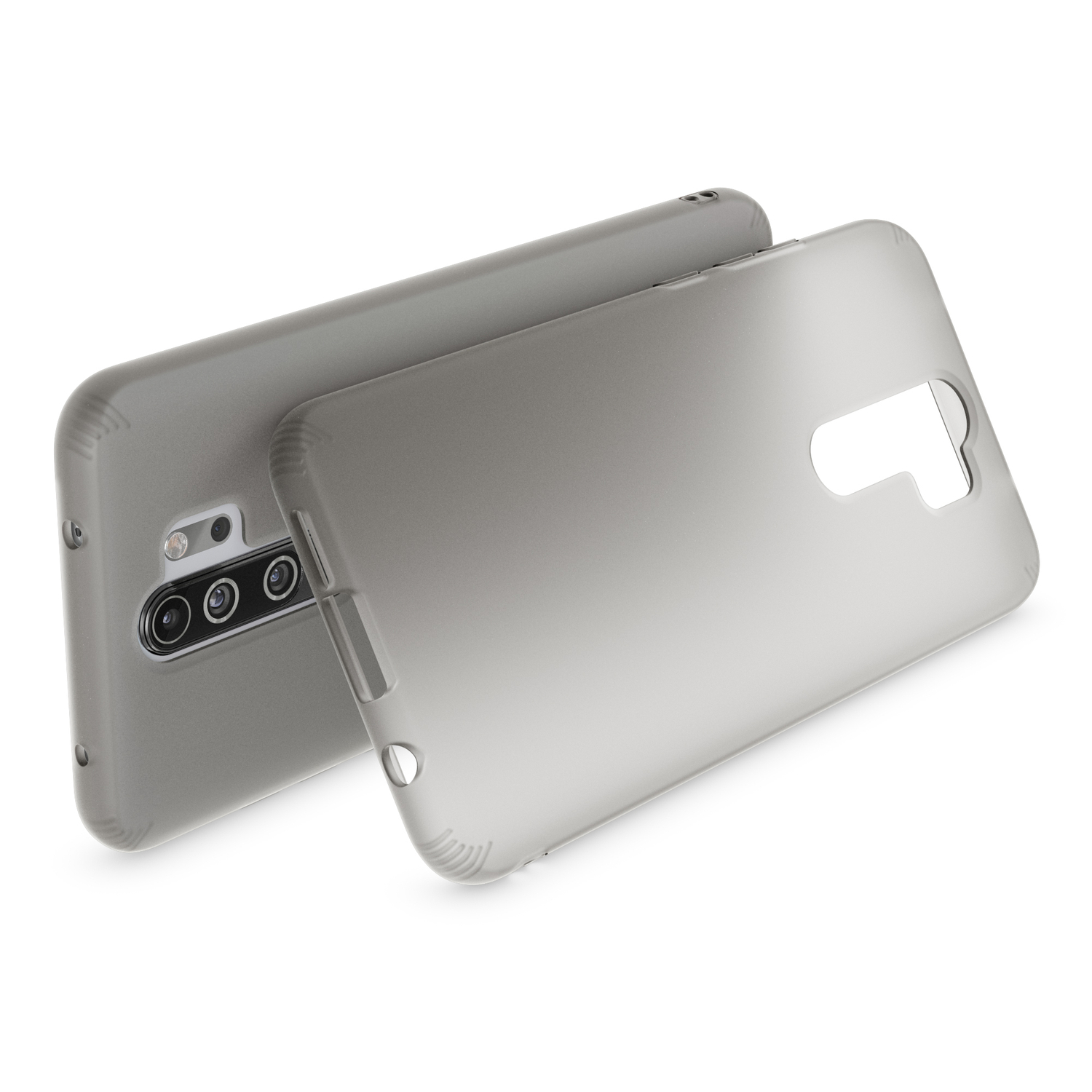 NALIA Semi-Transparente Silikon Hülle, Redmi Schwarz Xiaomi, 8 Note Backcover, Pro