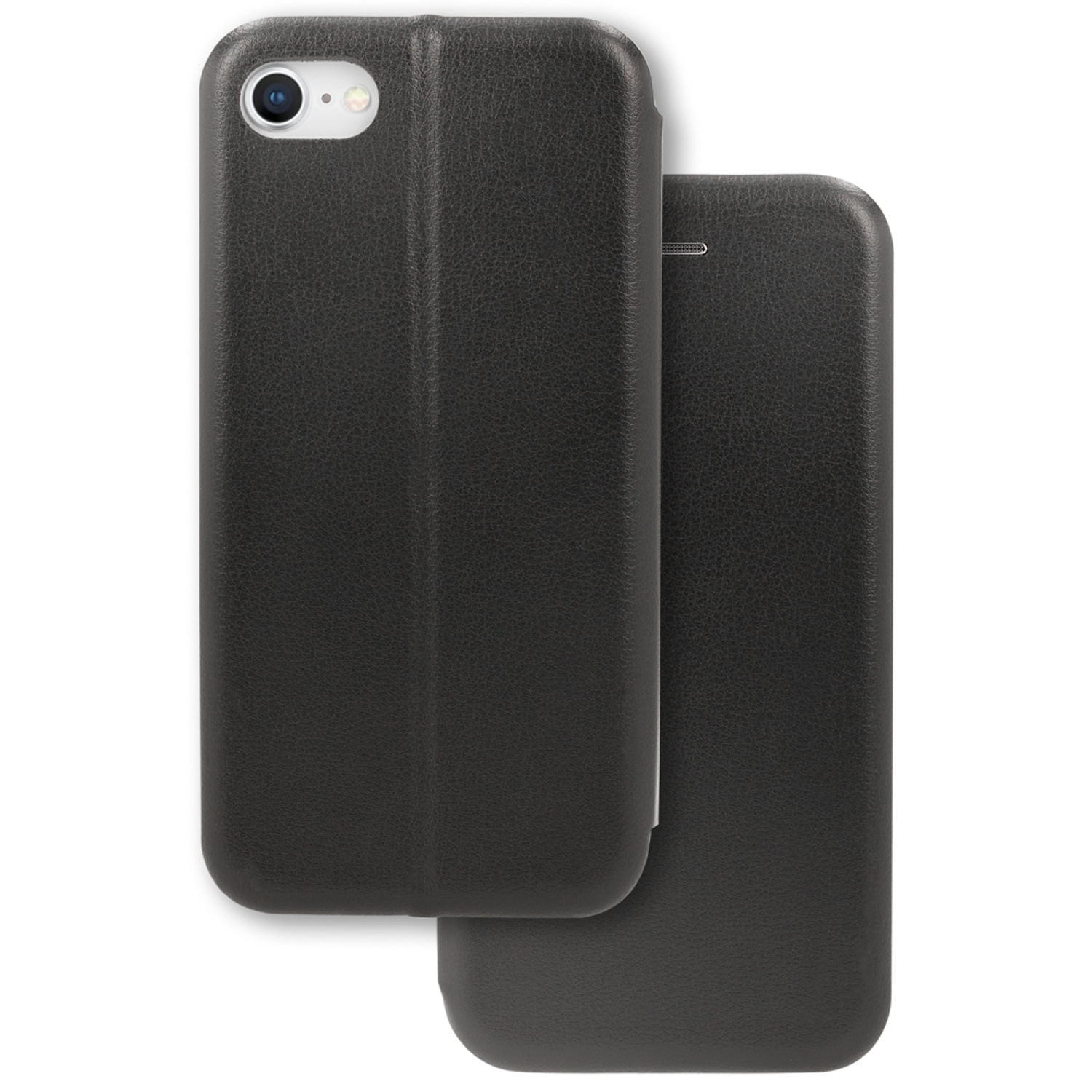 8 Schwarz NALIA SE Flip Klapphülle Cover, (2020), 7 Flip Magnetverschluss, iPhone mit Case iPhone Apple, iPhone