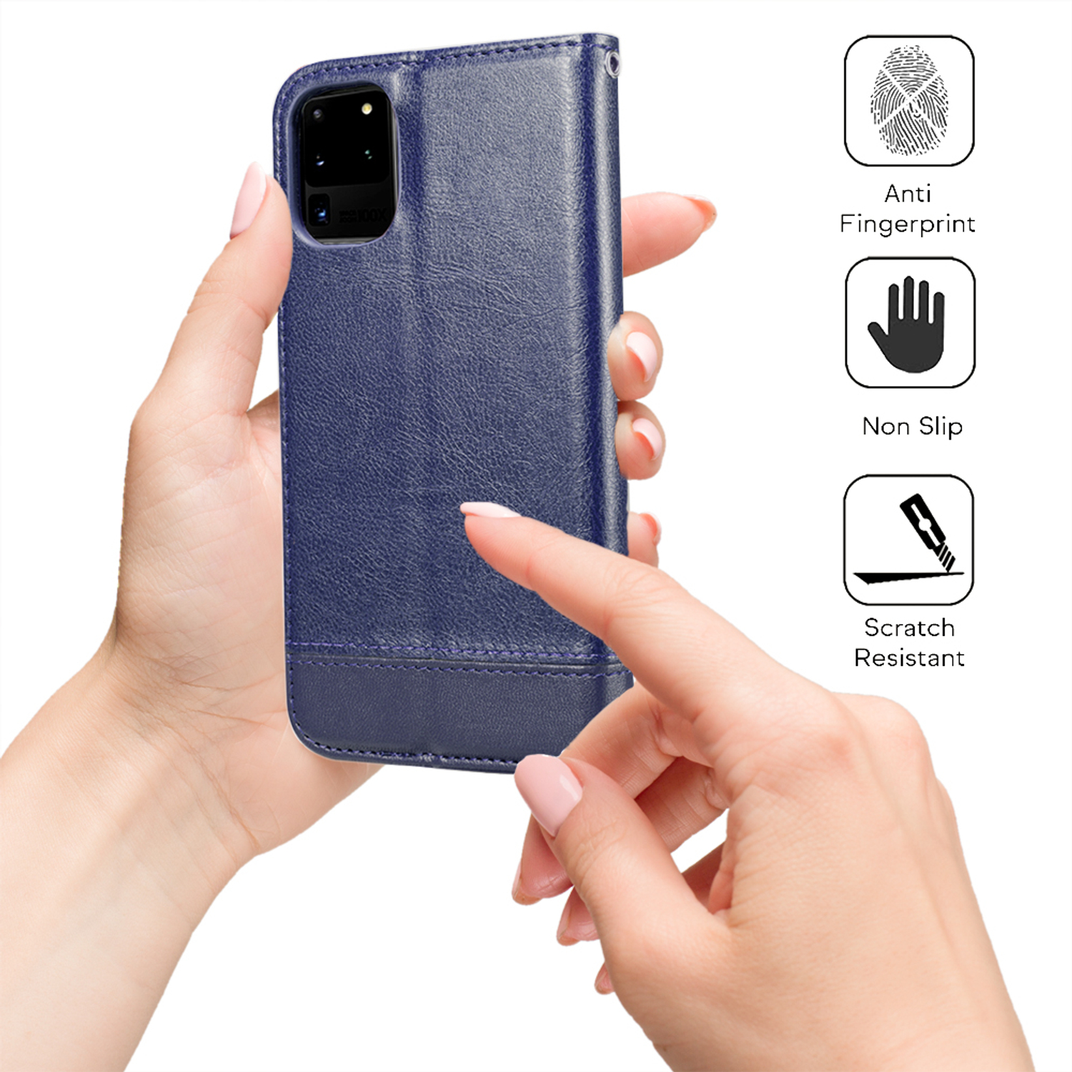 NALIA Flip Case Galaxy Klapphülle Cover, Flip S20 Magnetverschluss, Blau Samsung, mit Ultra
