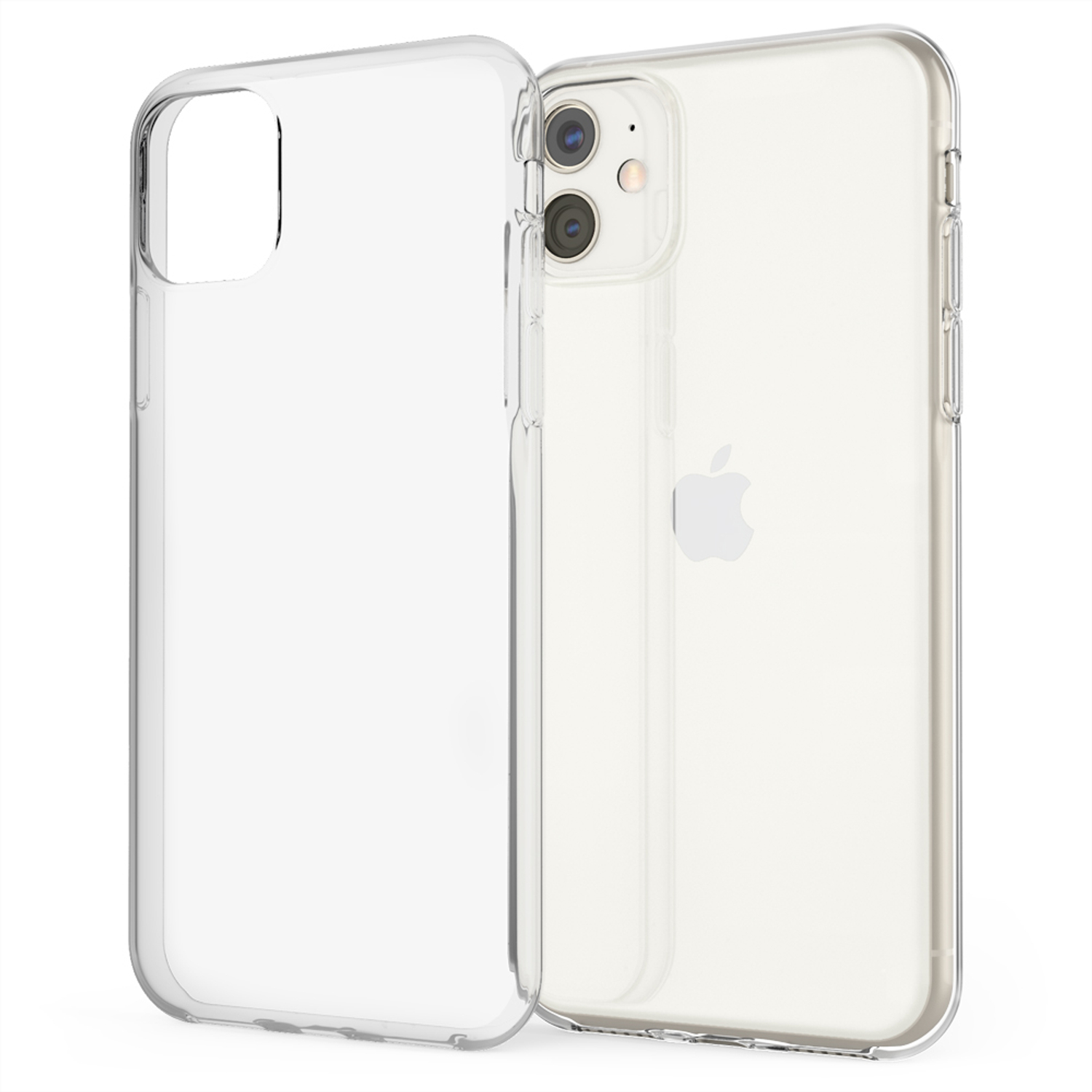 Silikon Backcover, Transparent Apple, Klare 11, Hülle, iPhone NALIA