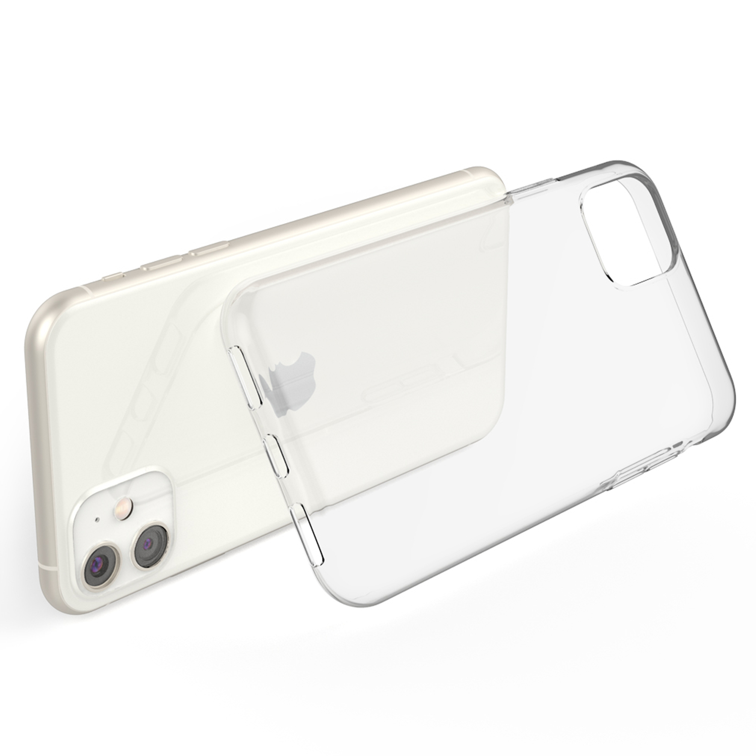 Silikon Backcover, Transparent Apple, Klare 11, Hülle, iPhone NALIA