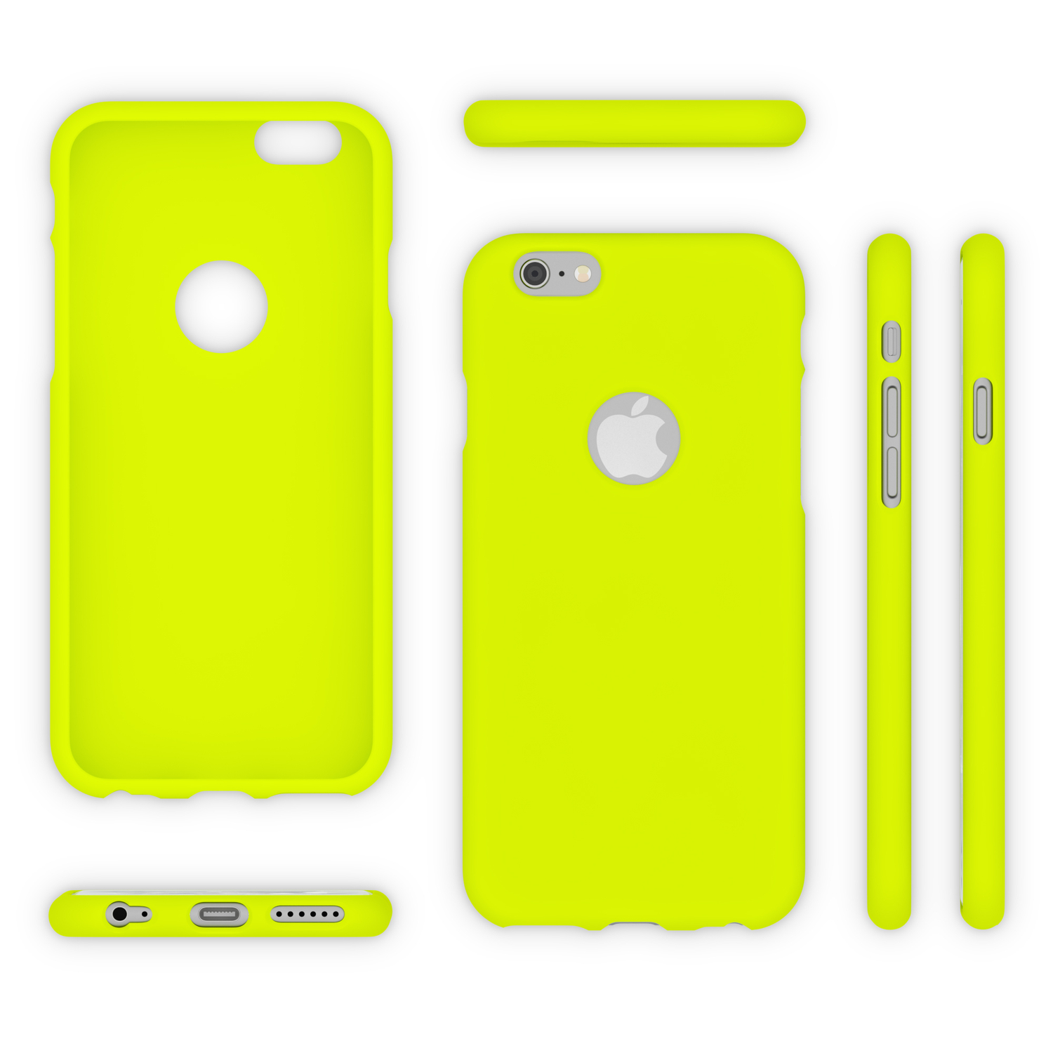 6 6s, NALIA Neon Apple, Gelb Silikon Backcover, Hülle, iPhone iPhone