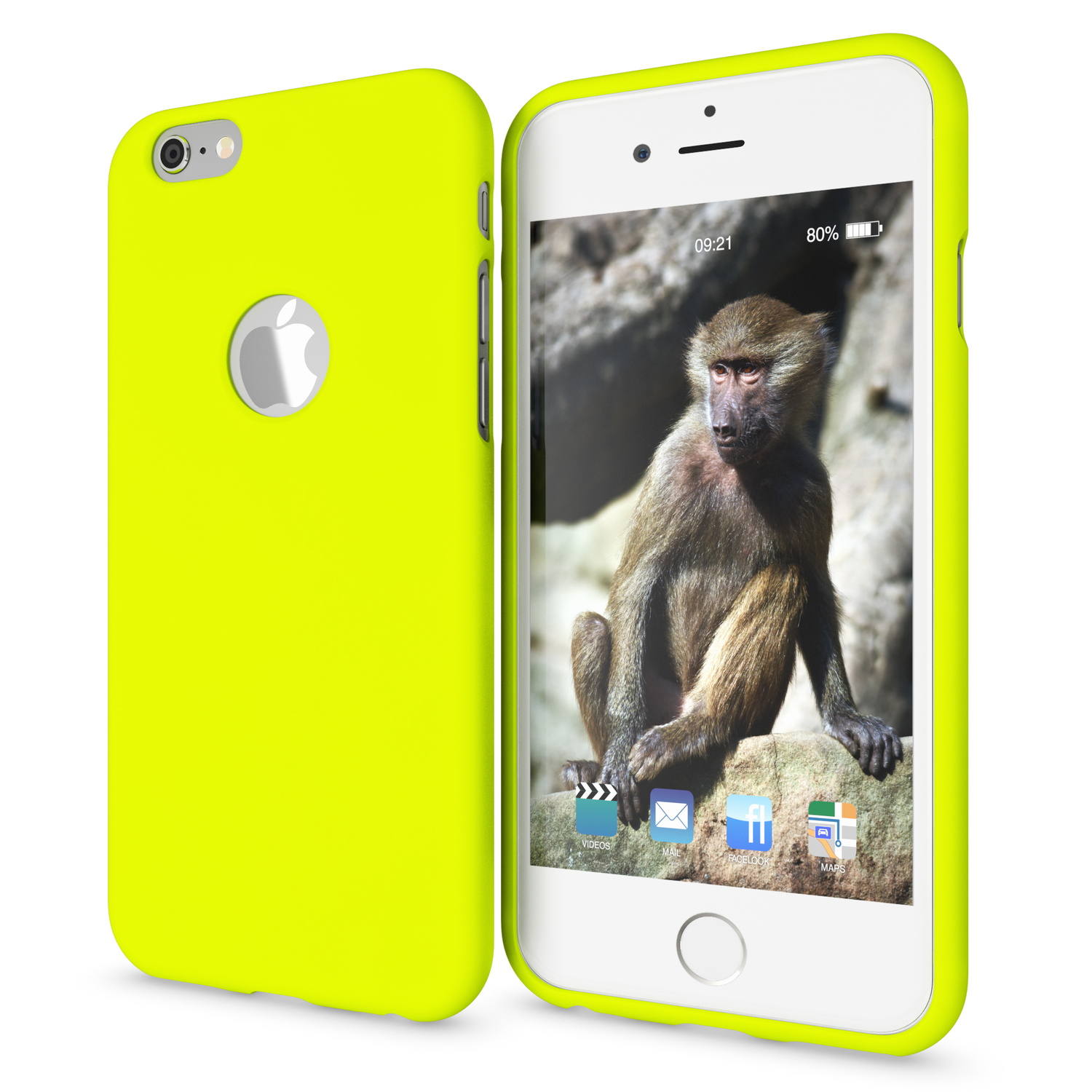Apple, Hülle, Backcover, NALIA iPhone 6 6s, Silikon iPhone Neon Gelb
