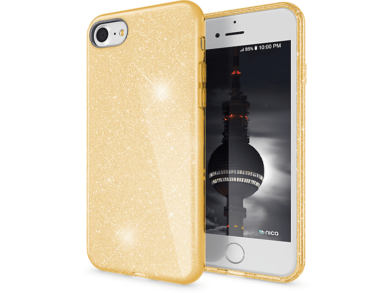NALIA Glitzer Hülle, Backcover, Apple, iPhone 7 iPhone 8 iPhone SE