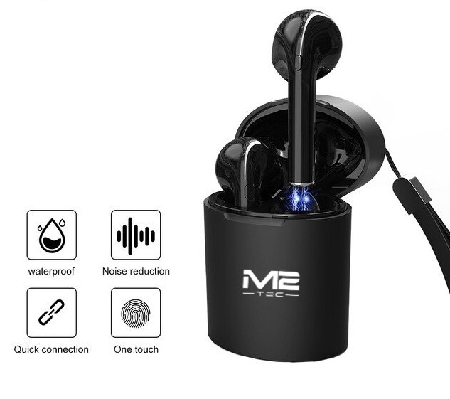 Kopfhörer M2-TEC In-Ear Kopfhörer, In-ear Bluetooth Schwarz
