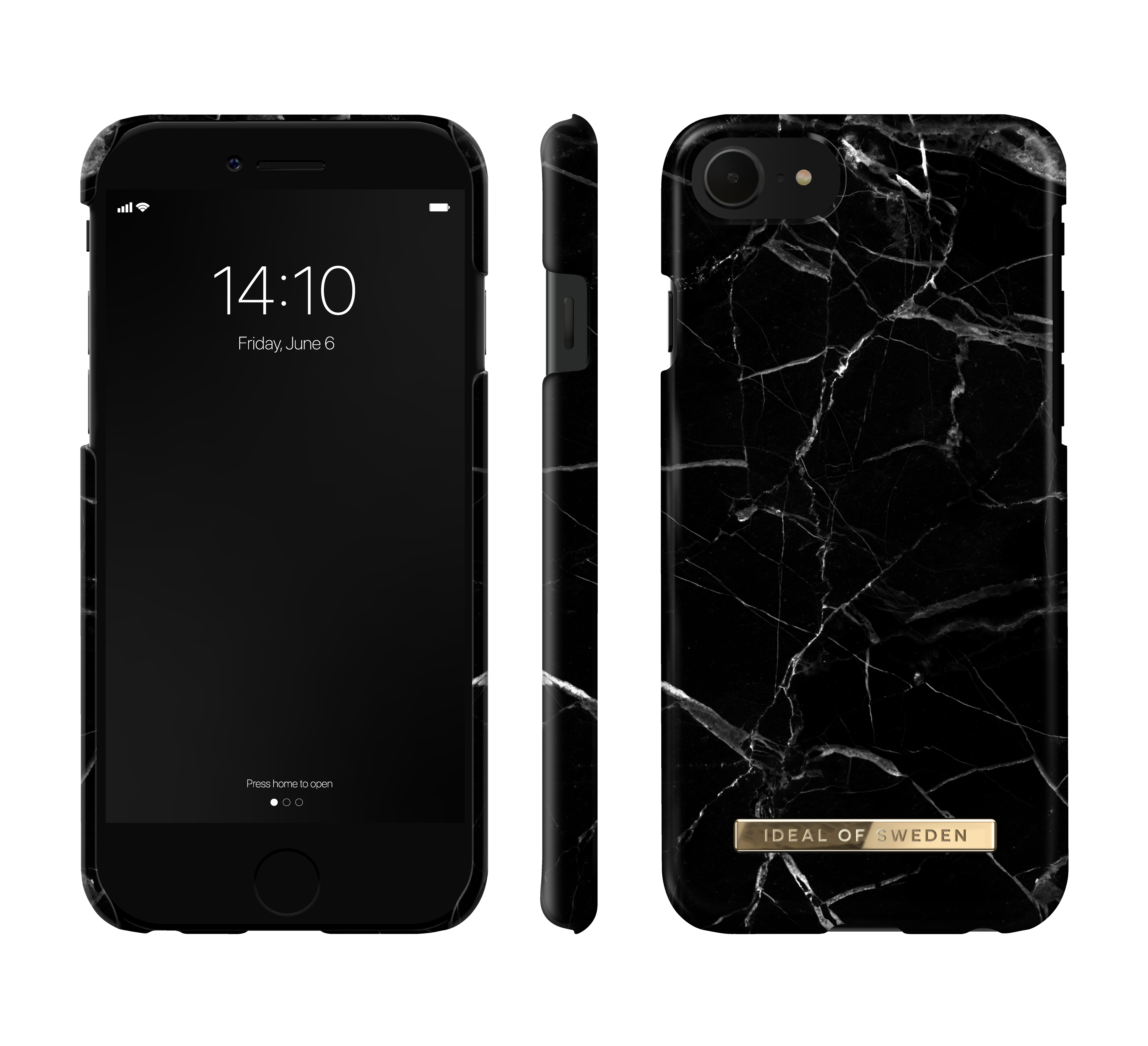 IDFCA16-I7-21, Marble Black OF IPhone 8/7/6/6s/SE, IDEAL Apple, SWEDEN Backcover,