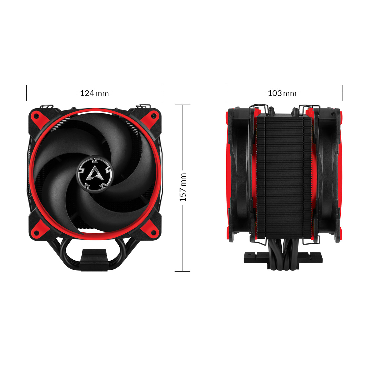 Kühler CPU Luftkühler, DUO Rot 34 eSports Freezer ARCTIC