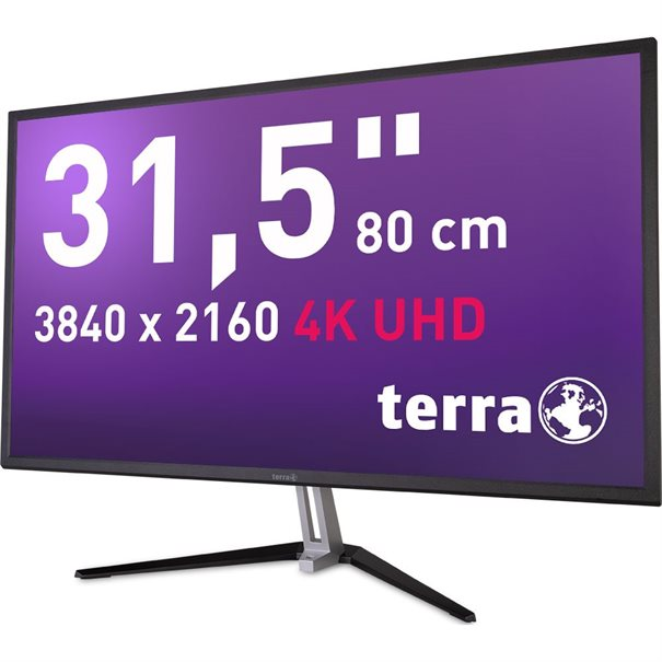 WORTMANN Terra LED Reaktionszeit 4K 60 3290W 60 Hz Zoll 31,5 ms (5 nativ) , Hz HDR Monitor 