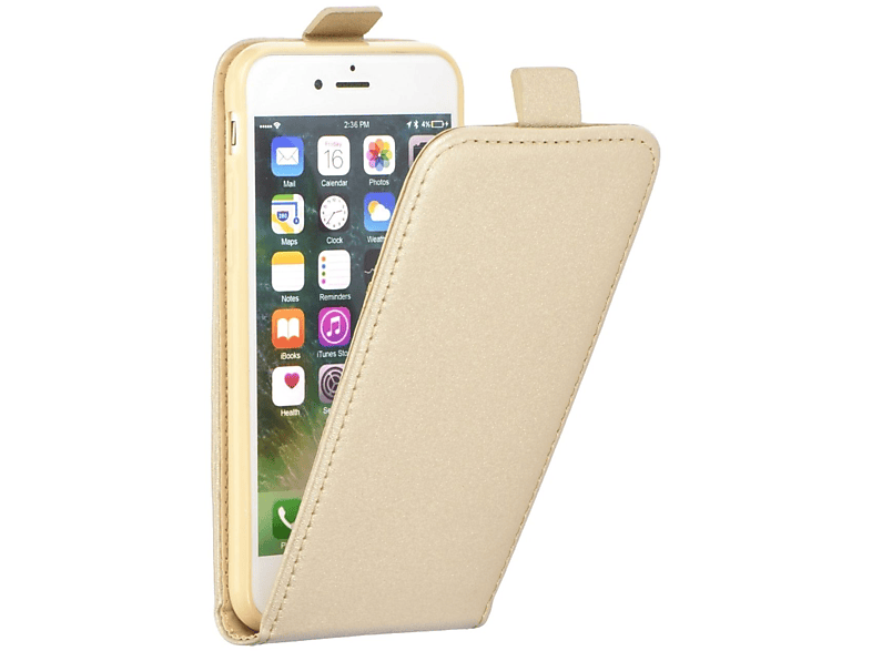 KÖNIG DESIGN Schutzhülle, Flip Cover, Apple, iPhone X / XS, Gold