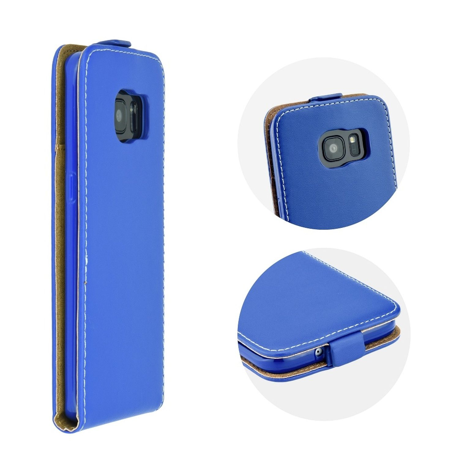Flip iPhone Schutzhülle, Apple, DESIGN Blau Plus / 8 Plus, 7 KÖNIG Cover,