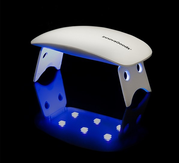 INNOVAGOODS LED UV Pocket Weiß Mini Nagellampe Nageltrockner