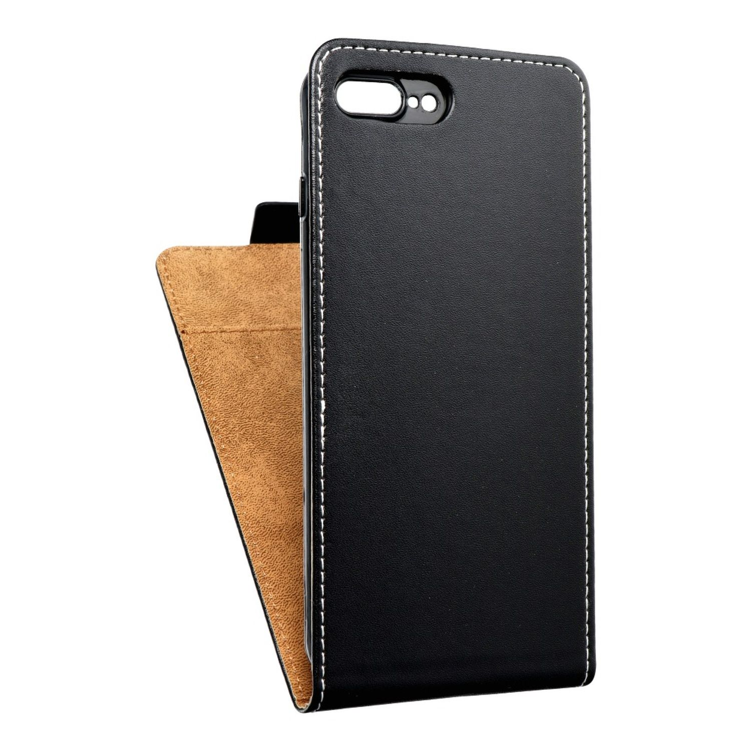 KÖNIG DESIGN Apple, Schwarz Flip 7 Cover, Schutzhülle, / Plus, 8 Plus iPhone