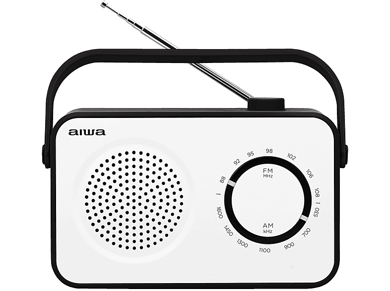 FM, R-190BW Weiß AIWA Radio,