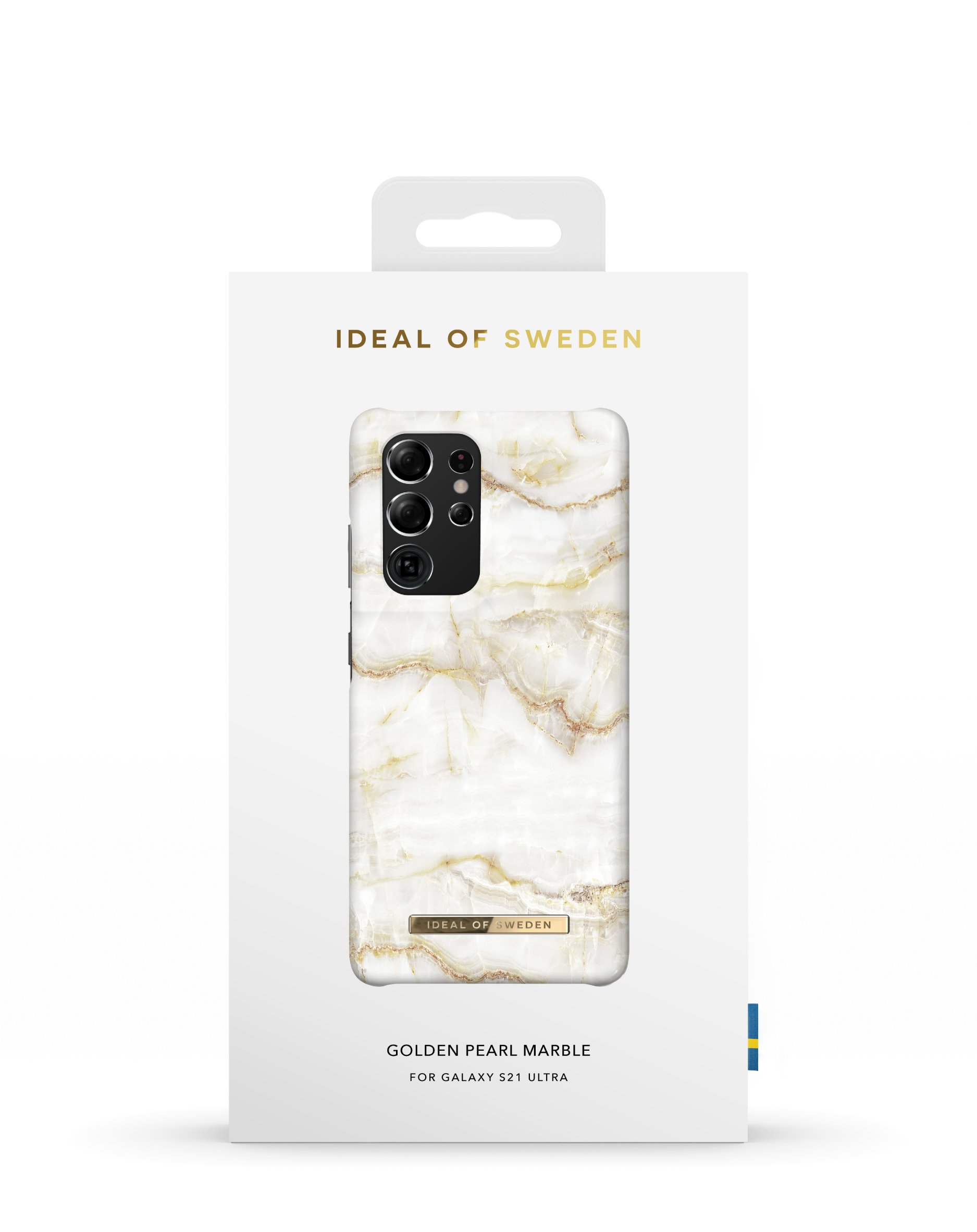 S21 SWEDEN OF Golden Pearl Backcover, IDEAL Samsung, IDFCSS20-S21U-194, Ultra, Galaxy Marble