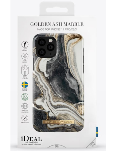 IDEAL OF Apple, Pro, XS, 11 iPhone Backcover, SWEDEN Golden iPhone iPhone Marble Ash IDFCGM19-I1958-166, X
