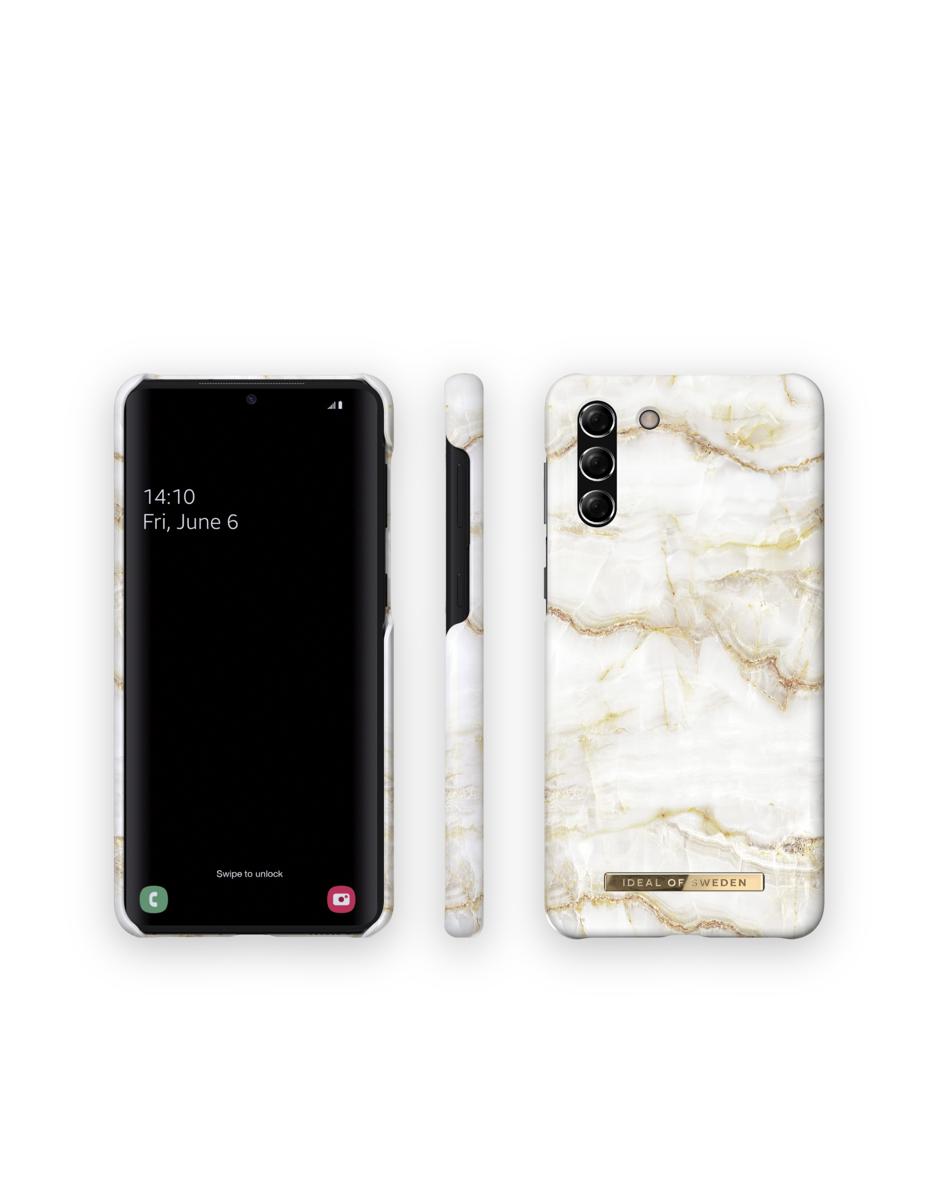 IDEAL OF SWEDEN IDFCSS20-S21P-194, Backcover, S21+, Marble Golden Samsung, Galaxy Pearl