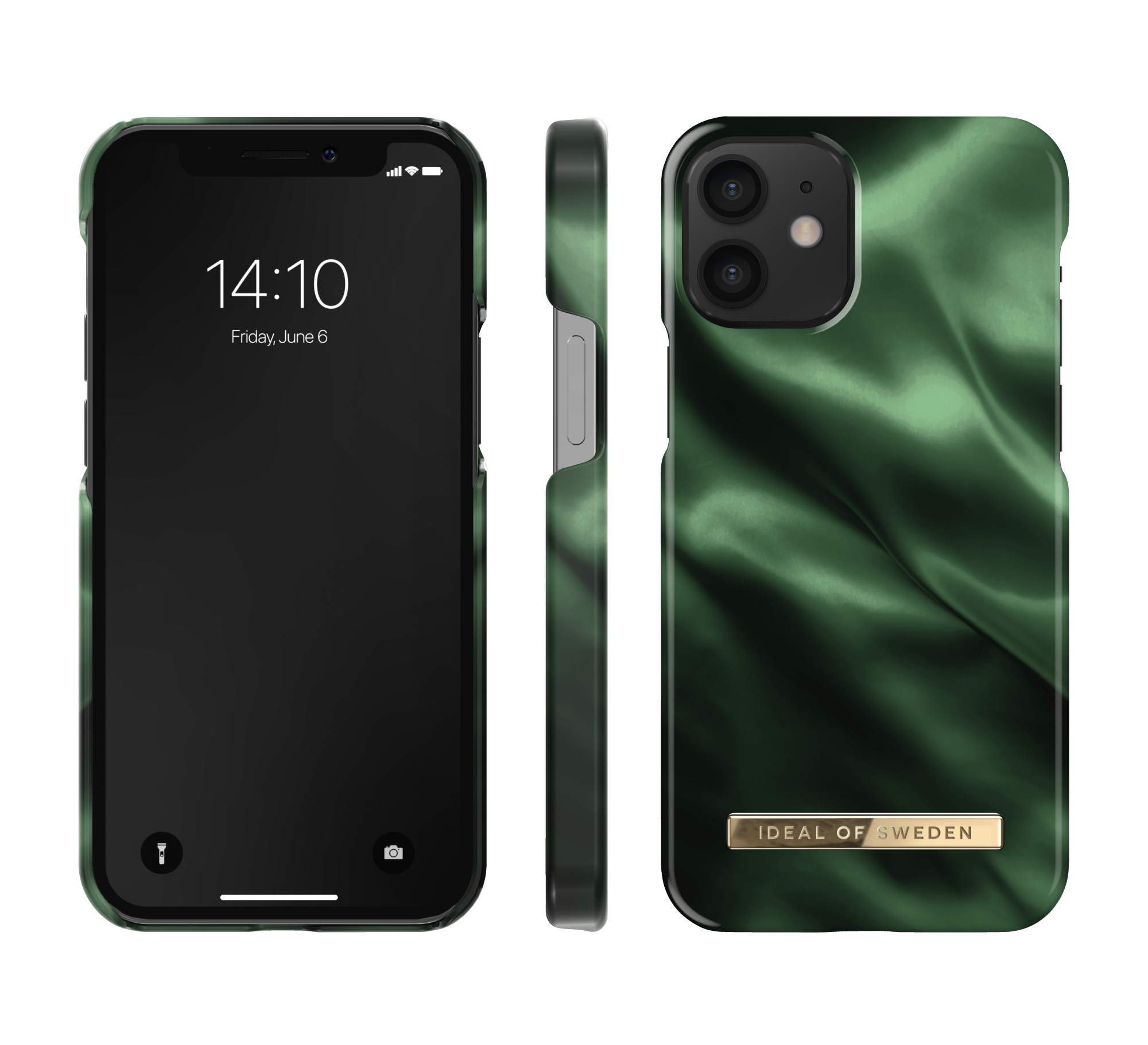 IDEAL OF SWEDEN IDFCAW19-I2054-154, Satin Backcover, Emerald Mini, 12 IPhone Apple