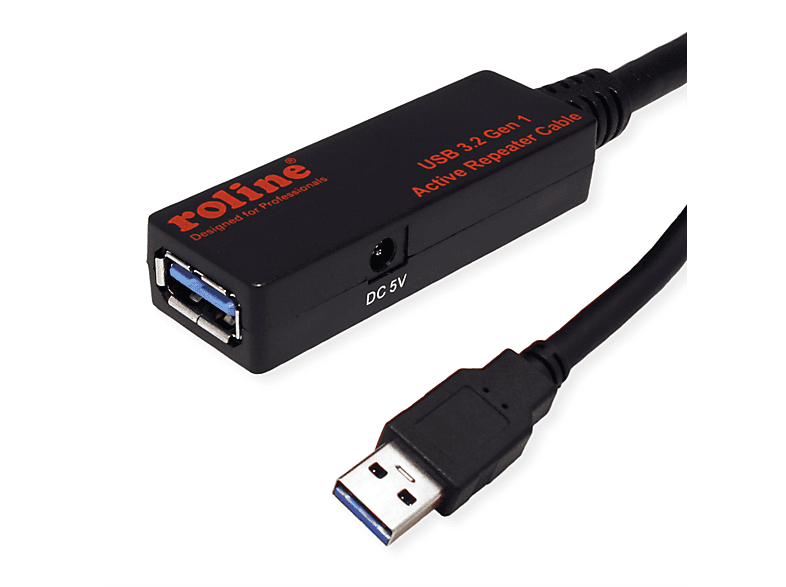 ROLINE USB 3.2 Gen 1 Aktives Repeater Kabel USB 3.2 Verlängerungskabel