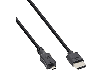 schwarz mit Ferrit 0,3 Stecker / Stecker InLine® HDMI Kabel HDMI-High Speed 
