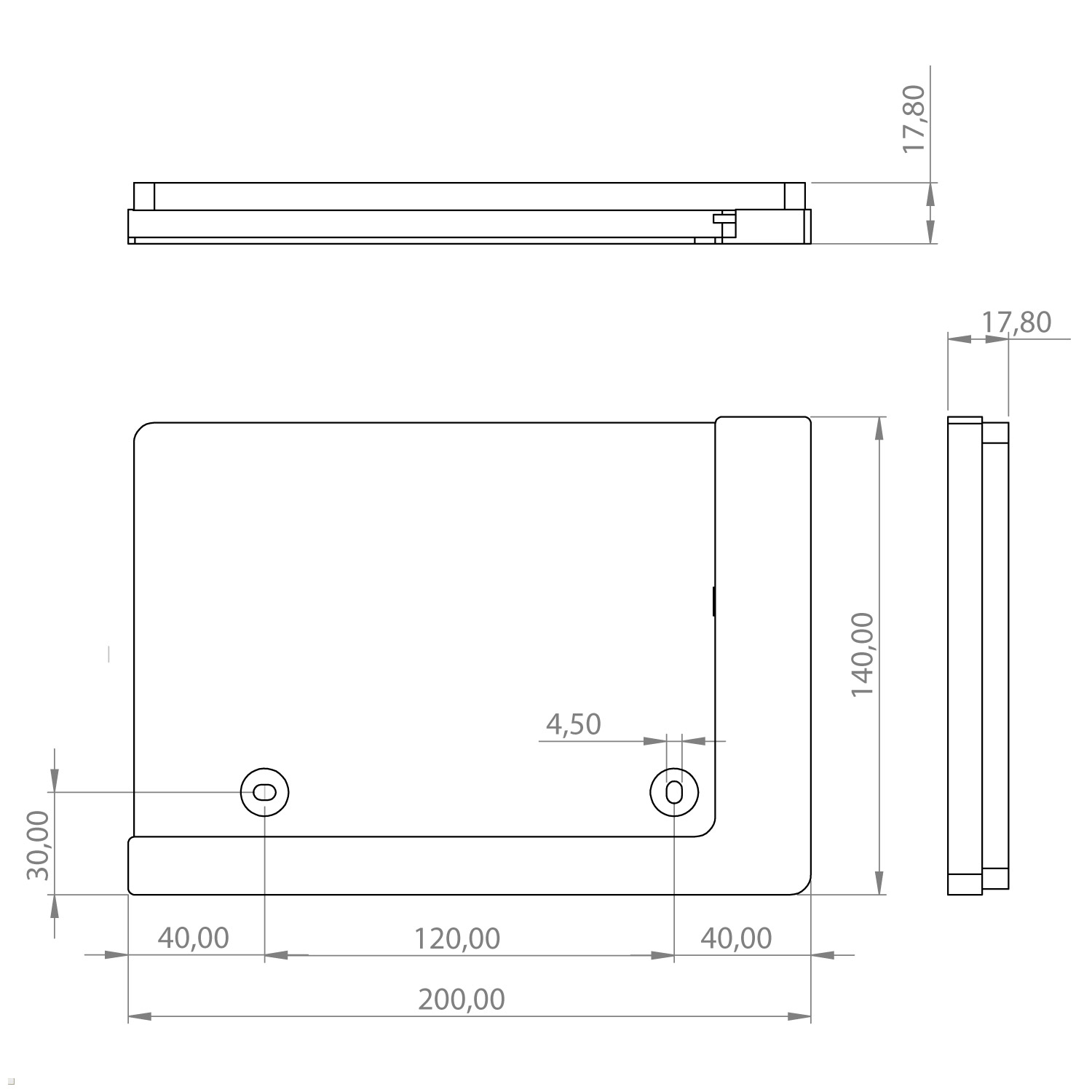 TABLINES TWP mit Ladefunktion für 9.7 Apple Tablet schwarz Air 2 Wandhalterung