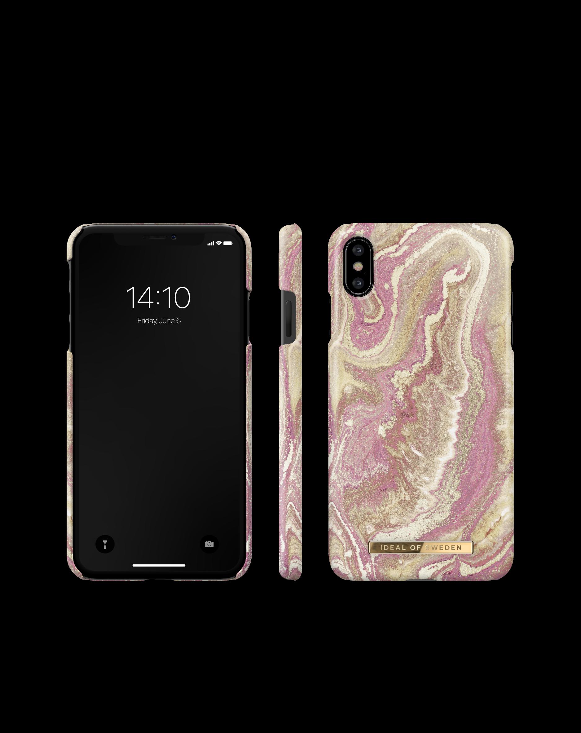 Blush Apple, Marble Backcover, IPhone OF SWEDEN IDFCSS19-IXS-120, IDEAL X/XS, Golden