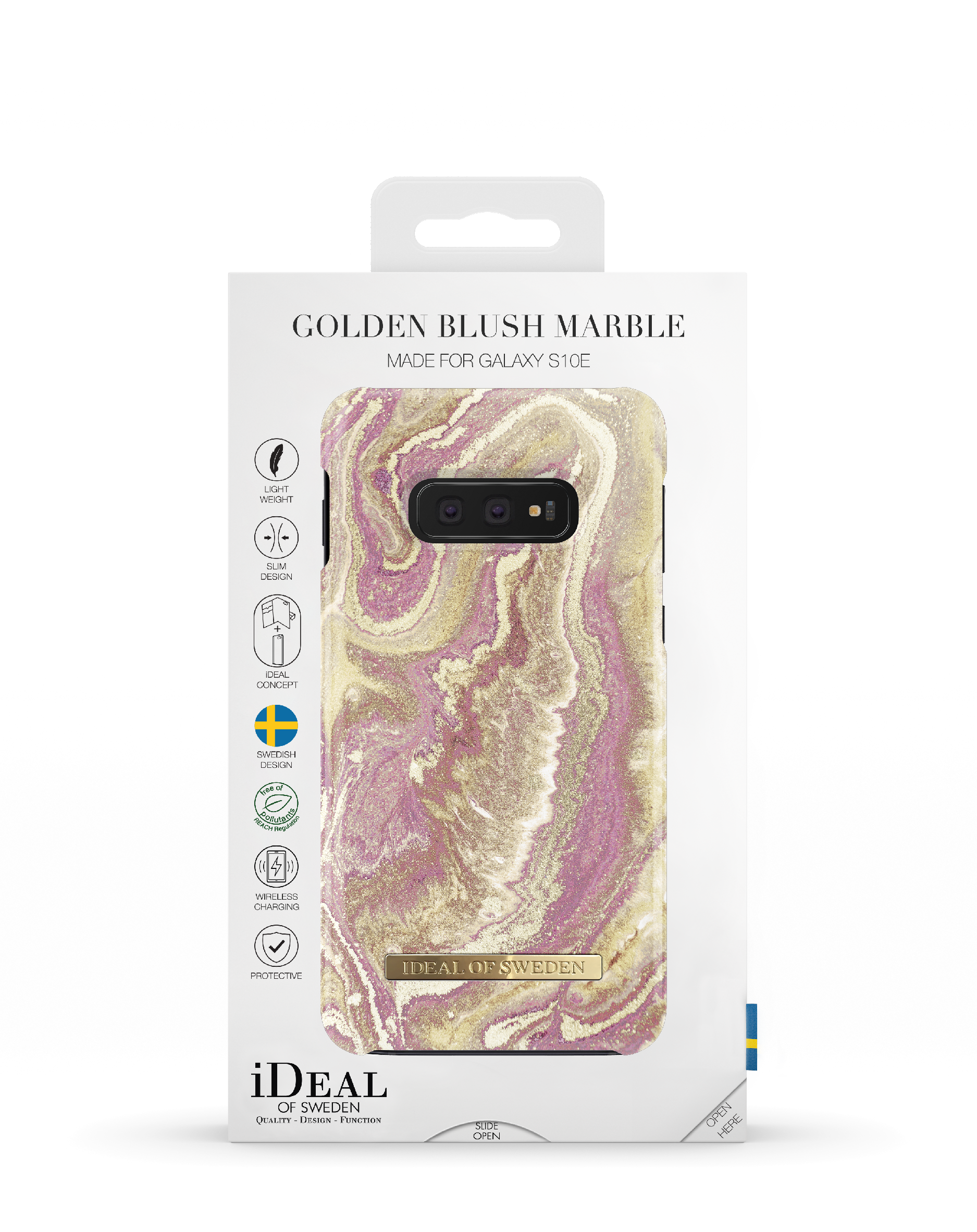 IDEAL OF SWEDEN IDFCSS19-S10L-120, Backcover, Galaxy S10E, Samsung, Blush Marble Golden