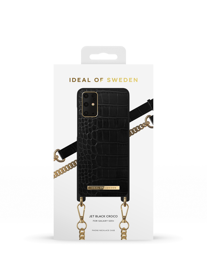 Croco Backcover, OF IDEAL SWEDEN Jet Black Galaxy S20+, IDNCSS20-S11-207, Samsung,