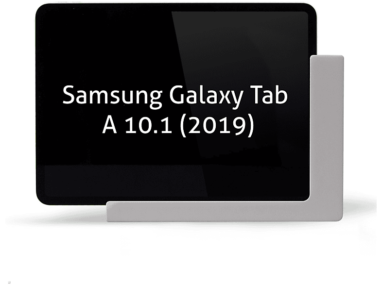 TABLINES TWP Tablethalter mit für 10.1 silber Samsung Tab A Wandhalterung, Tablet Ladefunktion