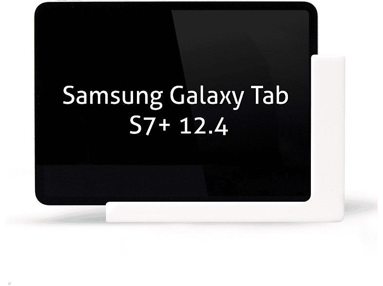 TWP Tab Wandhalterung, weiß Tablet Tablethalter 12.4 für Samsung TABLINES mit S7+ Ladefunktion
