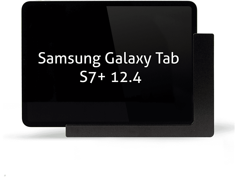 Tablethalter TWP Wandhalterung, Tablet mit für Tab TABLINES 12.4 Samsung S7+ schwarz Ladefunktion