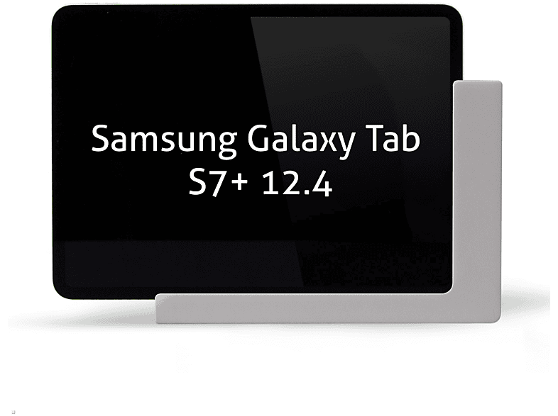 Tablet silber Ladefunktion Wandhalterung, Tablethalter Samsung 12.4 TWP für S7+ TABLINES Tab mit