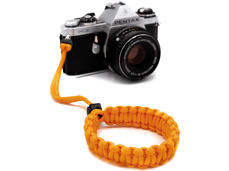 LENS-AID Kamera Handschlaufe aus Paracord Handschlaufe, fürs Kamera Orange Handgelenk