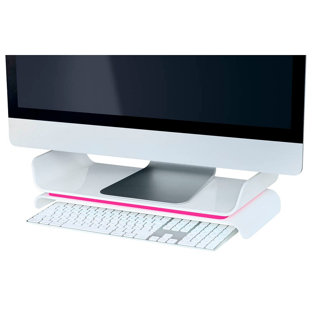 LEITZ Ergo WOW Monitorständer, Weiß/Pink