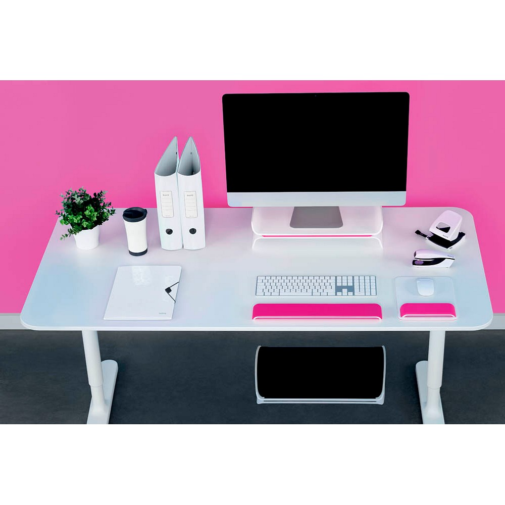 LEITZ Ergo WOW Weiß/Pink Monitorständer
