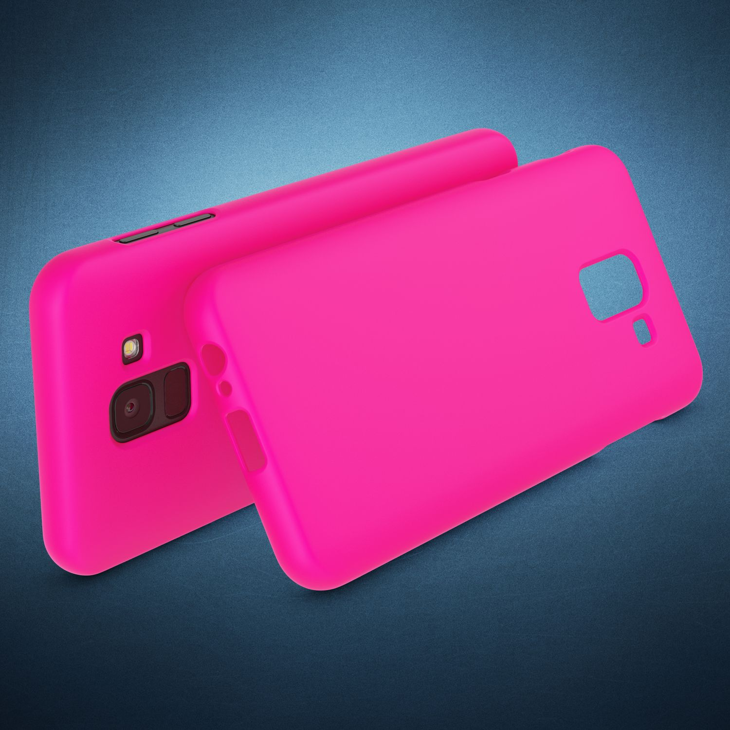 J6, Backcover, Pink NALIA Silikon Samsung, Galaxy Hülle, Neon