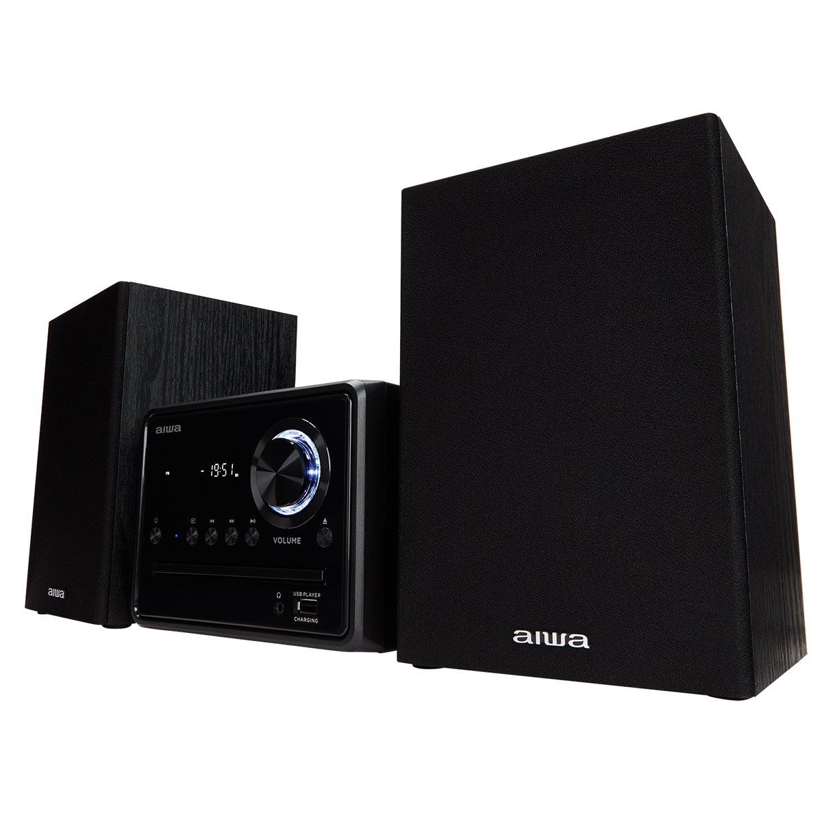 Microcadena - Aiwa MSBTU-300, Microcadena Hi-Fi con Bluetooth, CD, USB, Radio FM, Negro AIWA, BT, Negro